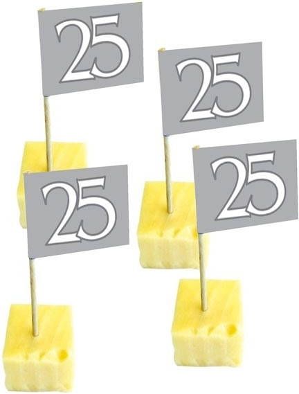 Feestbazaar Vlag Prikkers 25 Jarig Jubileum 50 stuks