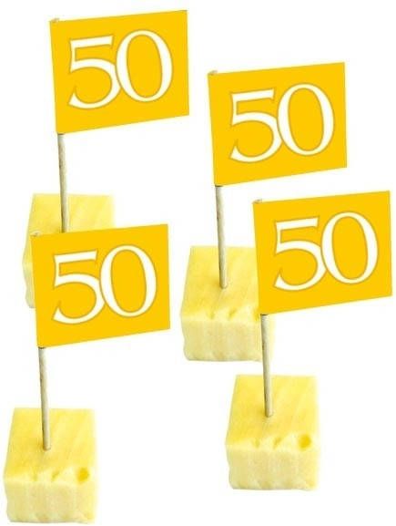 Folat 50 Stuks Cocktailprikkers 50 Jaar