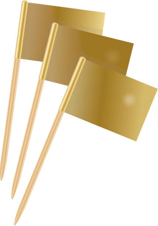 Feestbazaar Cocktailprikkers Goud 50 Jaar Huwelijk