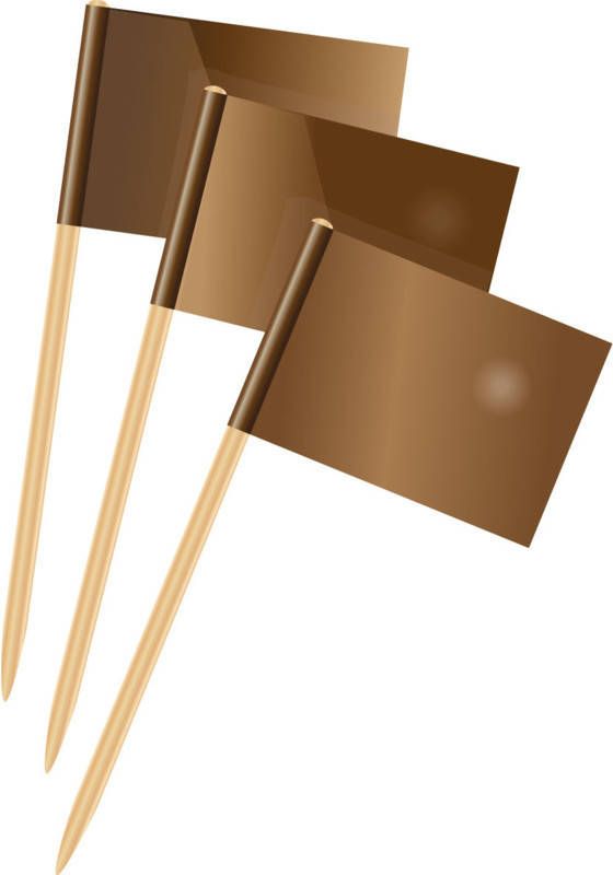 Feestbazaar Cocktailprikkers Brons 12, 5 Jaar Huwelijk