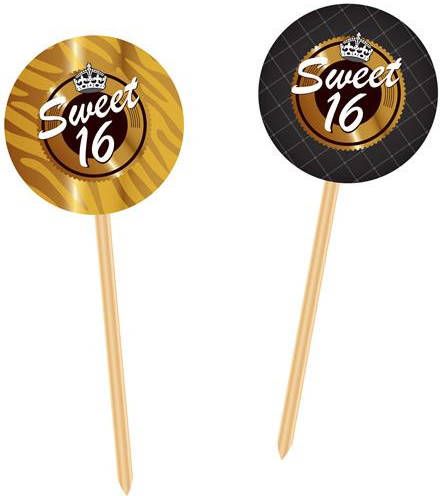 Haza Original Prikkers Sweet 16 20 Stuks Goud/zwart