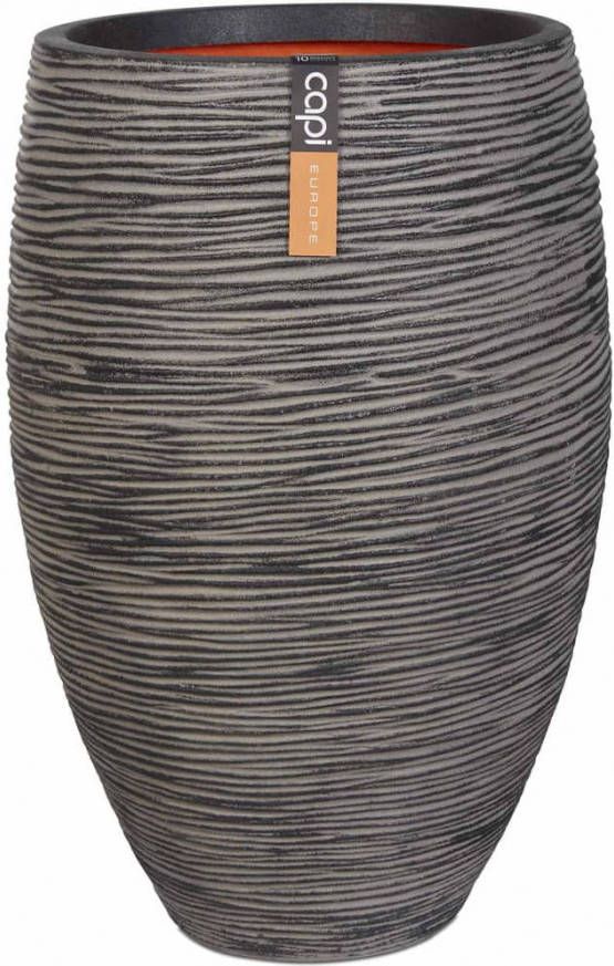 Capi Bloempot Nature Rib elegant Deluxe 40x60 cm antraciet PKOFZ1131
