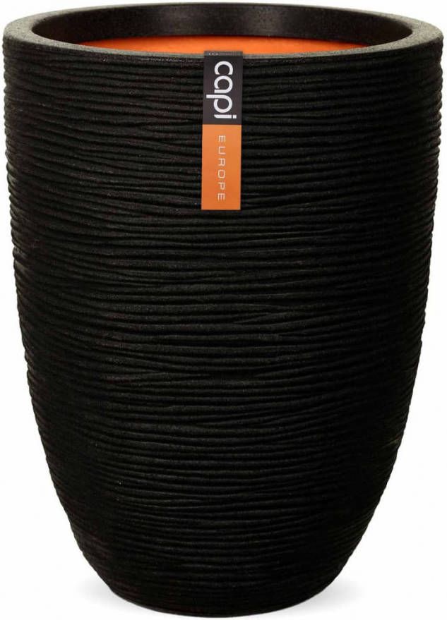 Not specified Capi Nature vaas elegant laag rib NL 35x47 zwart