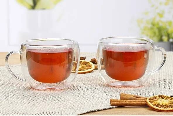 CHI Set Van 2x Stuks Dubbelwandige Theeglazen/koffieglazen 250 Ml Koffie En Theeglazen