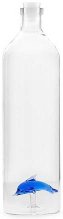 Balvi Waterfles Dolphin 1.2l Borosilicaatglas