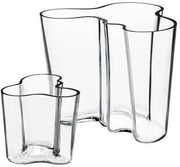 Iittala Alvar Aalto Vazen set 160 mm + 95 mm Clear