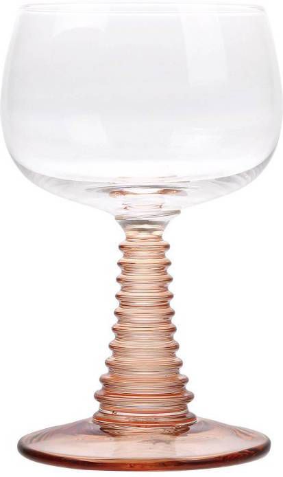 Naleving van Zuidelijk Melodieus HKliving Wijnglas met gedraaide voet huidskleur - Glazen.shop