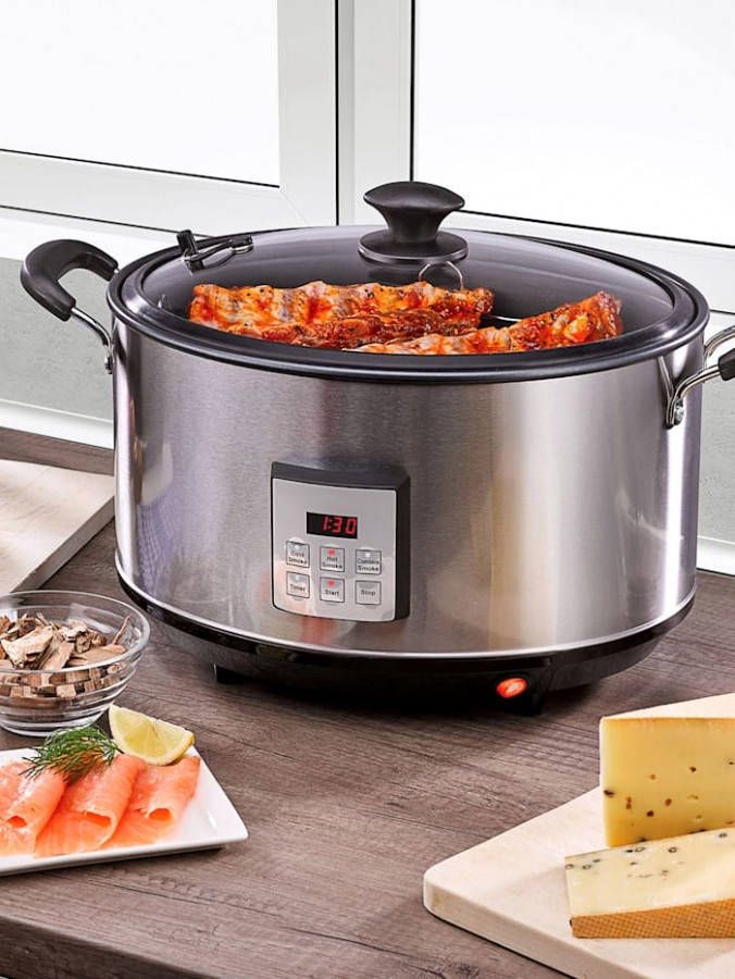 Maximex Elektrische rookpan Zilverkleur/Zwart