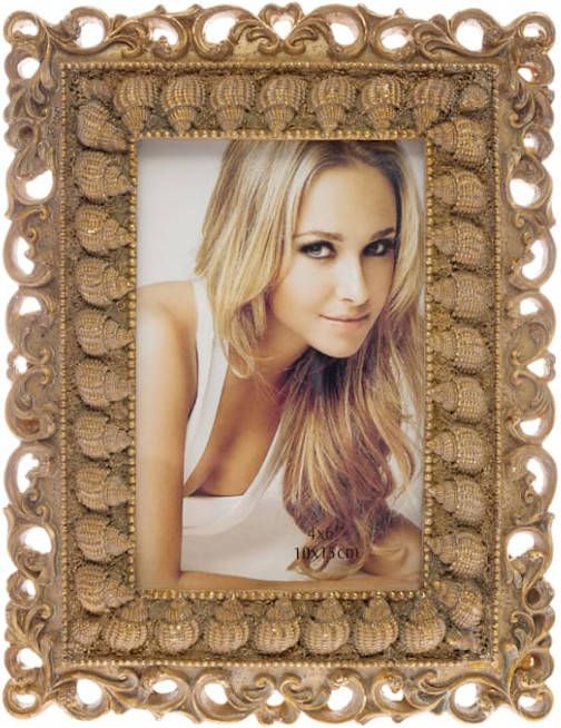 Myflair Möbel & Accessoires Fotolijstje Josefina klein, goud Fotolijstje in pronkerige look, fotoformaat 10x15 cm