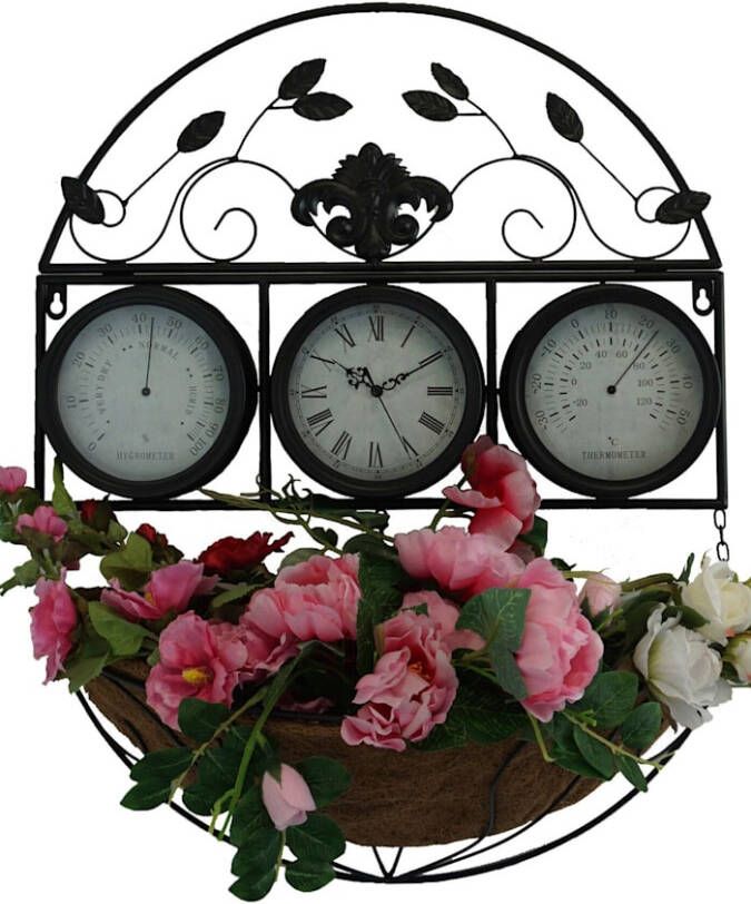 Schwartinsky Weerstation met plantenbak Zwart