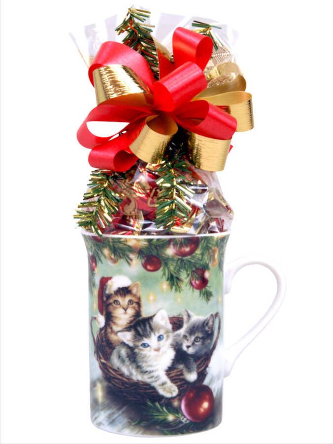 KLiNGEL Koffiemok Kerstkat Multicolor